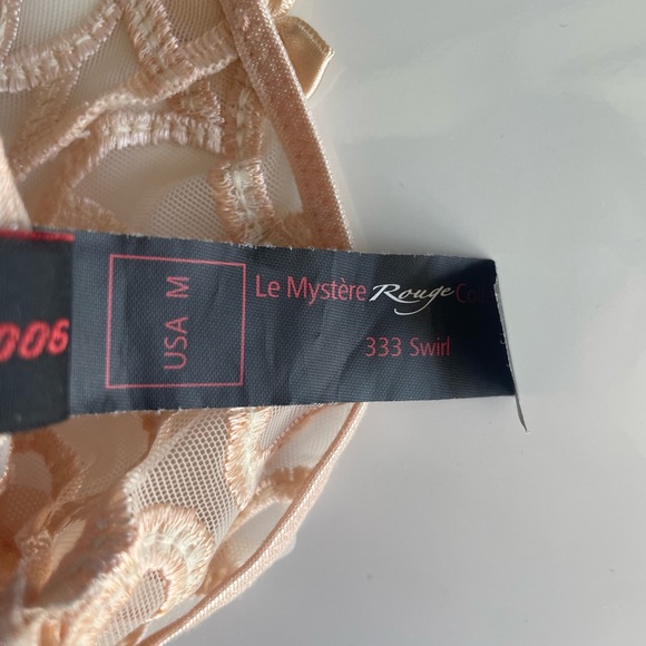 Le Mystere Rouge Nude Sheer Mesh Thong Panties - Picture 14 of 16